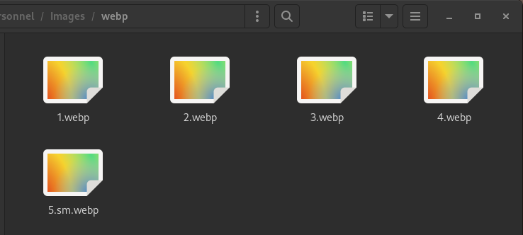 Les miniatures des images ne sont construites
